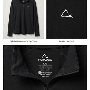 Paradox Black Quarter-Zip Technical Top